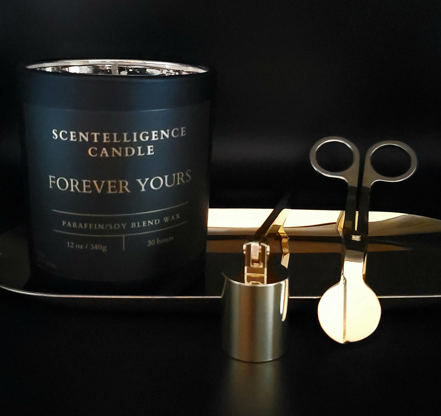 Forever Yours Candle – 12oz Hand-Poured | Cedarwood, Vanilla & Almond Paraffin/Soy Blend