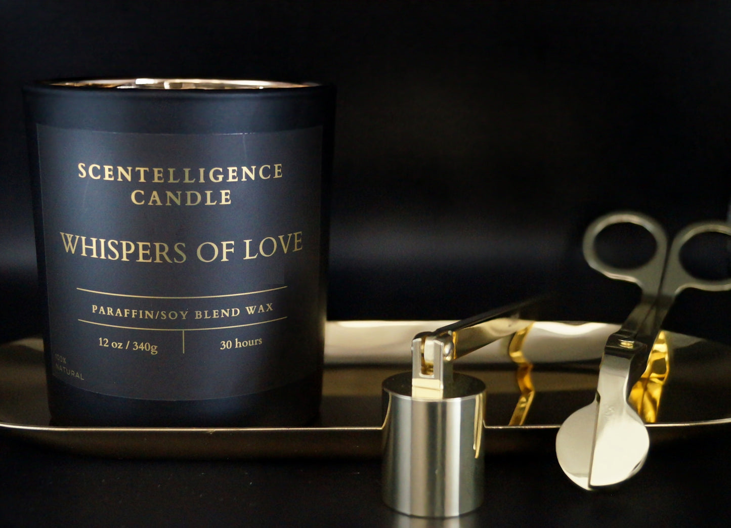 Whispers of Love Candle – 12oz Hand-Poured | Lavender, Chamomile & Honey Paraffin/Soy Blend
