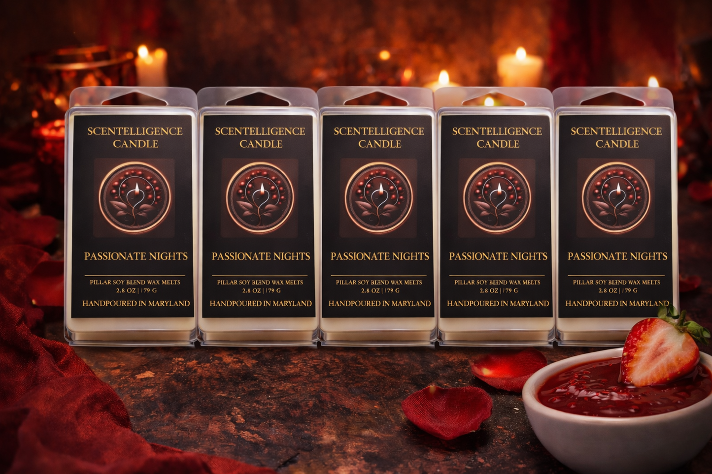 Passionate Nights Wax Melt β Red Currant, Black Pepper & Patchouli
