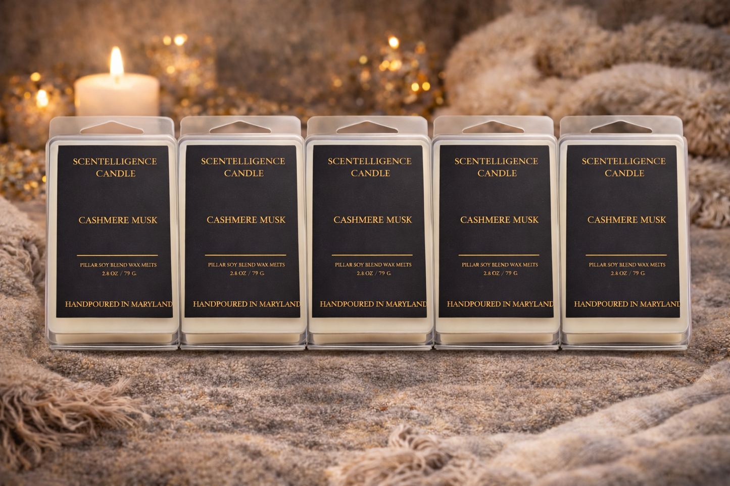 Cashmere Musk Wax Melt – Bergamot, Amber & Dark Musk