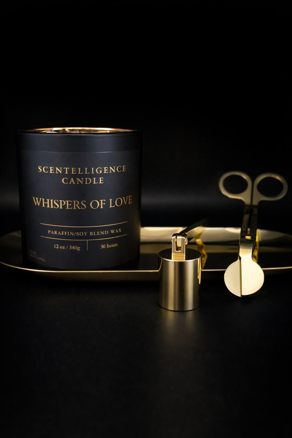 Whispers of Love Candle – 12oz Hand-Poured | Lavender, Chamomile & Honey Paraffin/Soy Blend