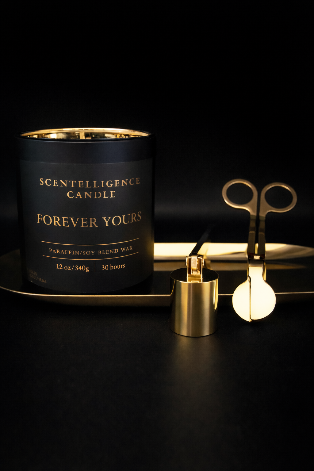 Forever Yours Candle – 12oz Hand-Poured | Cedarwood, Vanilla & Almond Paraffin/Soy Blend