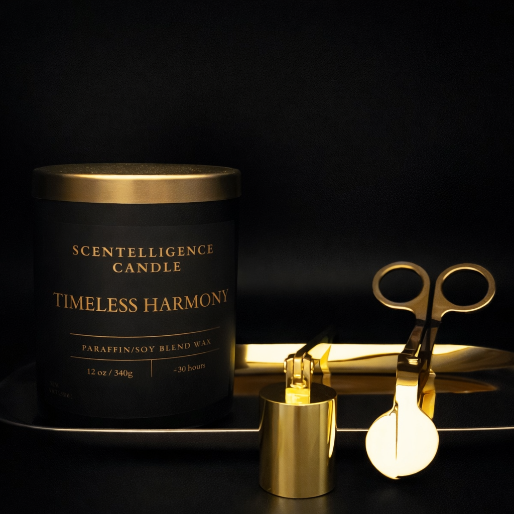 Timeless Harmony Candle – 12oz Hand-Poured | Strawberry Cheesecake & Cedar Blanc Paraffin/Soy Blend
