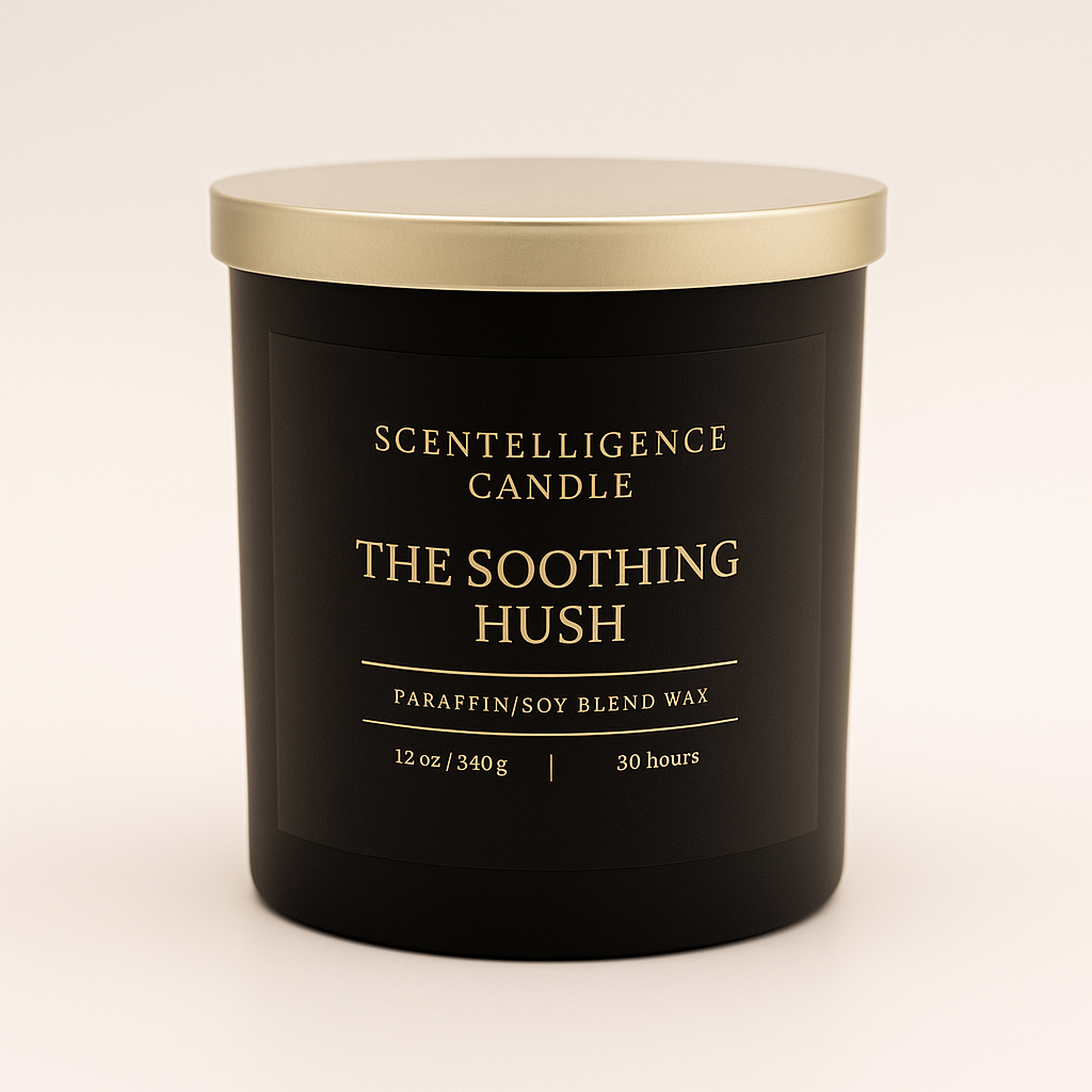 Soothing Hush Candle – 12oz Hand-Poured | Orange, Clove & Eucalyptus Paraffin/Soy Blend