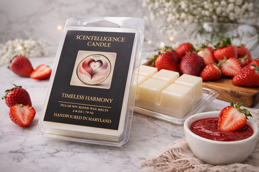 Timeless Harmony Wax Melt – Strawberry, Cheesecake & Soft Woods
