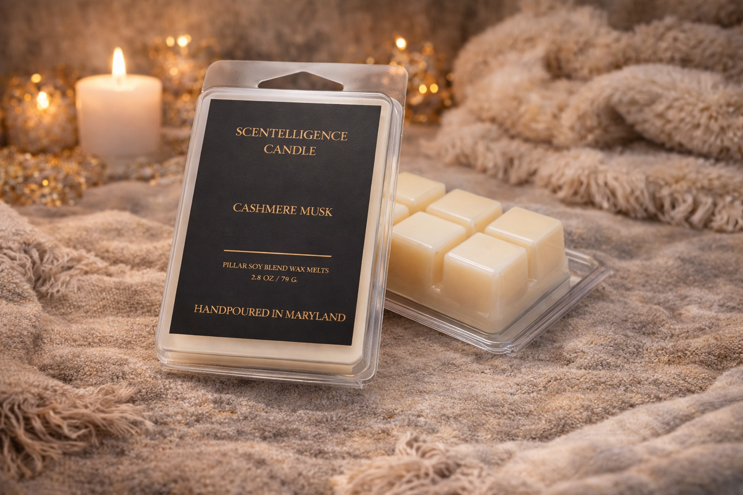 Cashmere Musk Wax Melt – Bergamot, Amber & Dark Musk