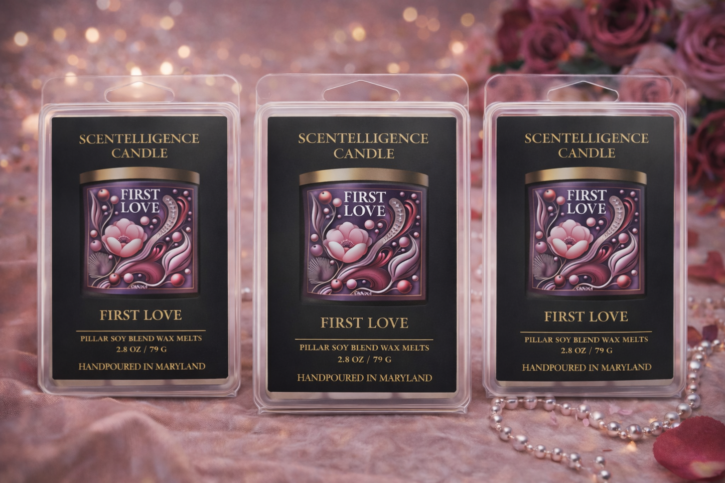 First Love Wax Melt – Fresh Berries, Rose & Light Floral Powder