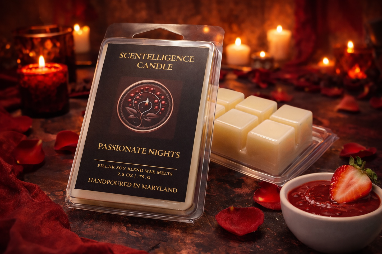 Passionate Nights Wax Melt – Red Currant, Black Pepper & Patchouli