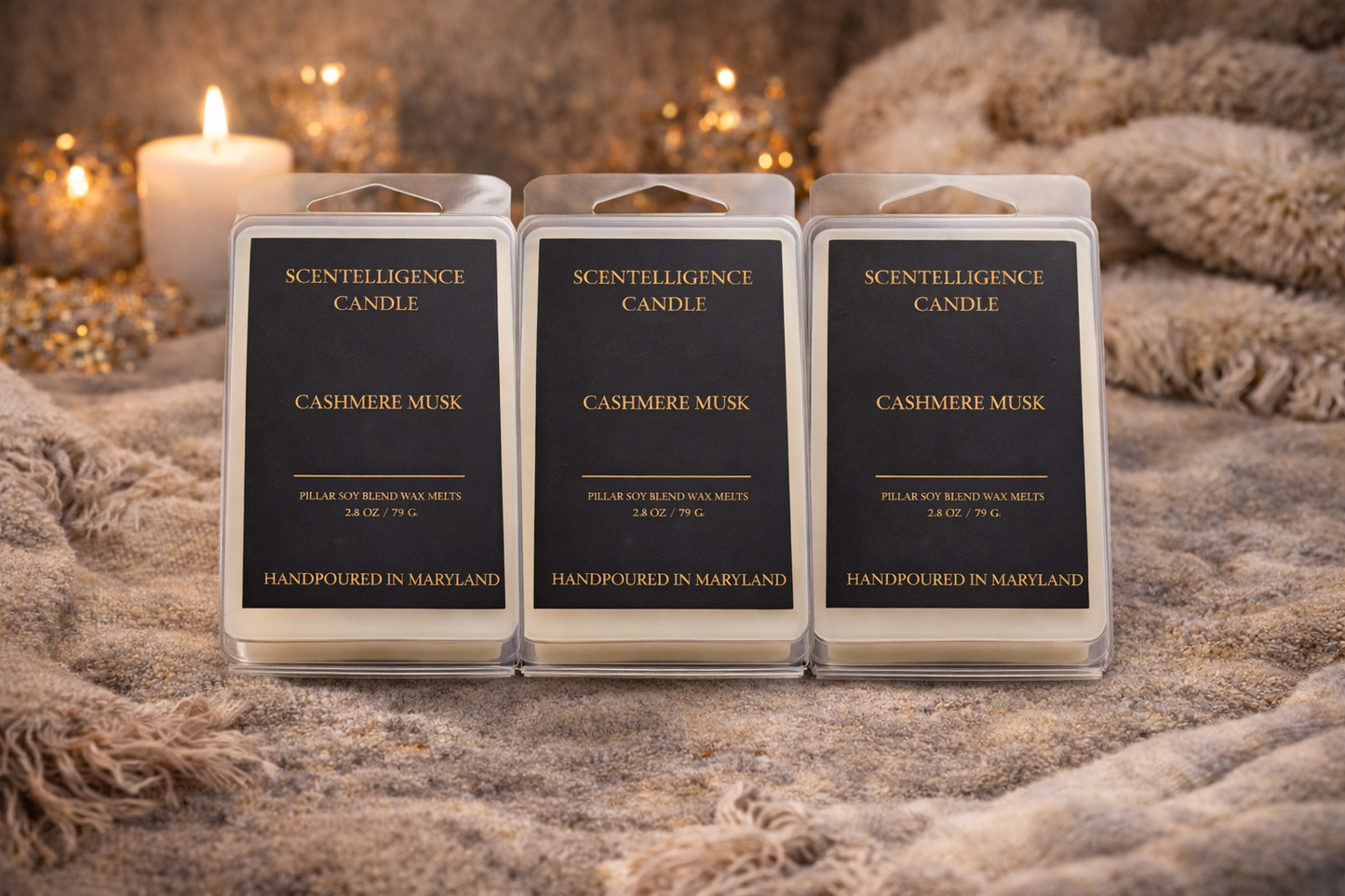 Cashmere Musk Wax Melt – Bergamot, Amber & Dark Musk