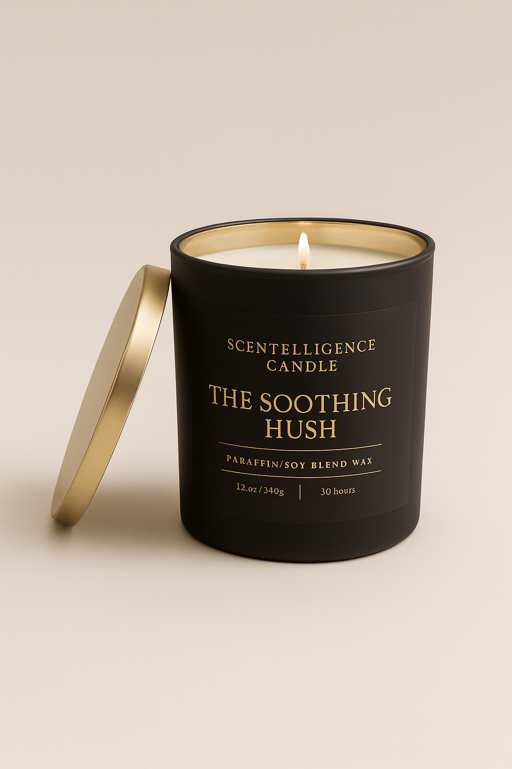 Soothing Hush Candle – 12oz Hand-Poured | Orange, Clove & Eucalyptus Paraffin/Soy Blend