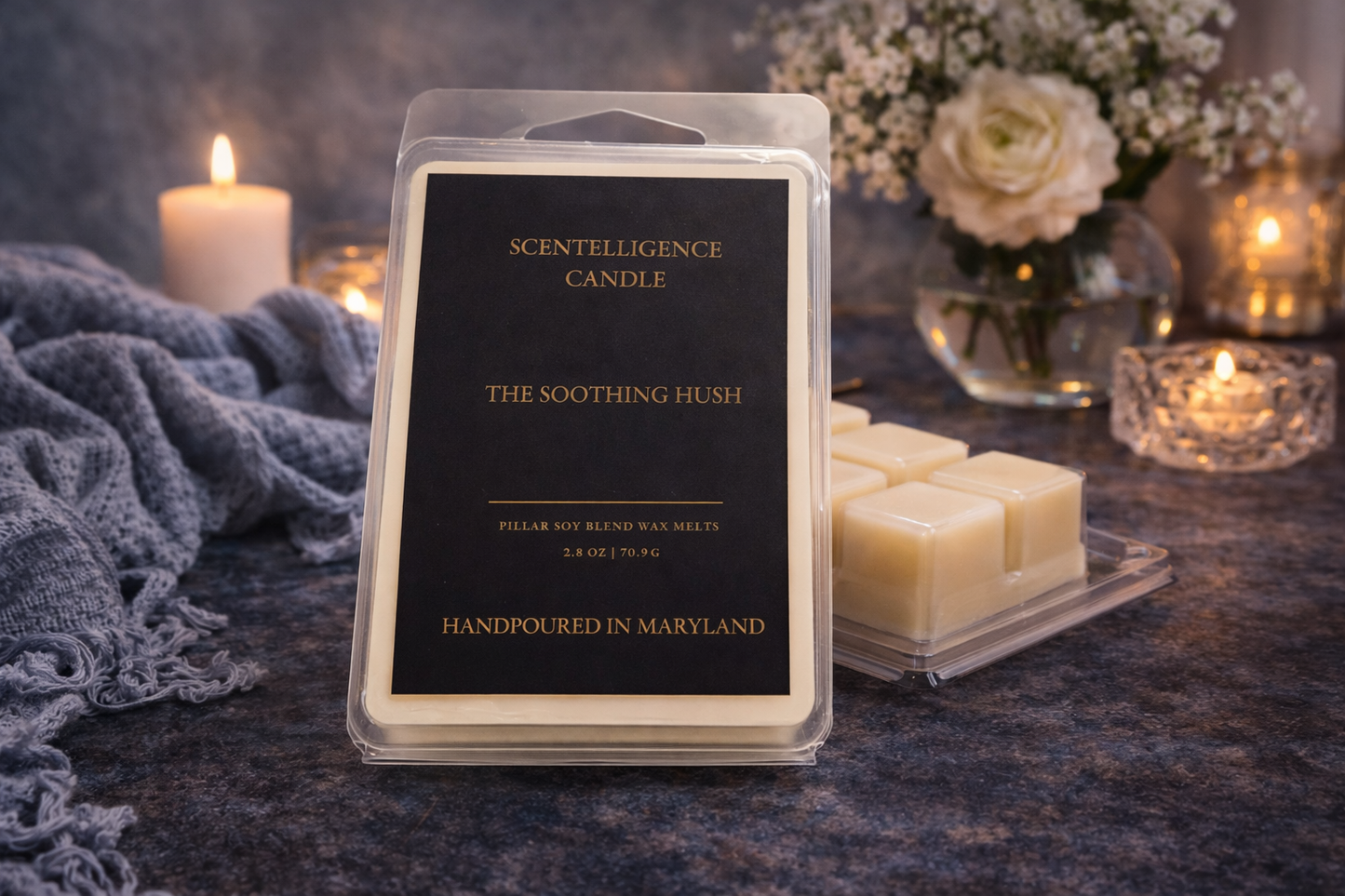 The Soothing Hush Wax Melt – Orange, Cinnamon & Herbal Musk