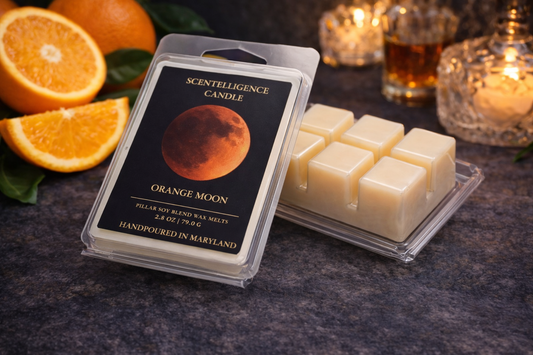 Orange Moon Wax Melt – Ozone, Sea Salt & Tonka Bean