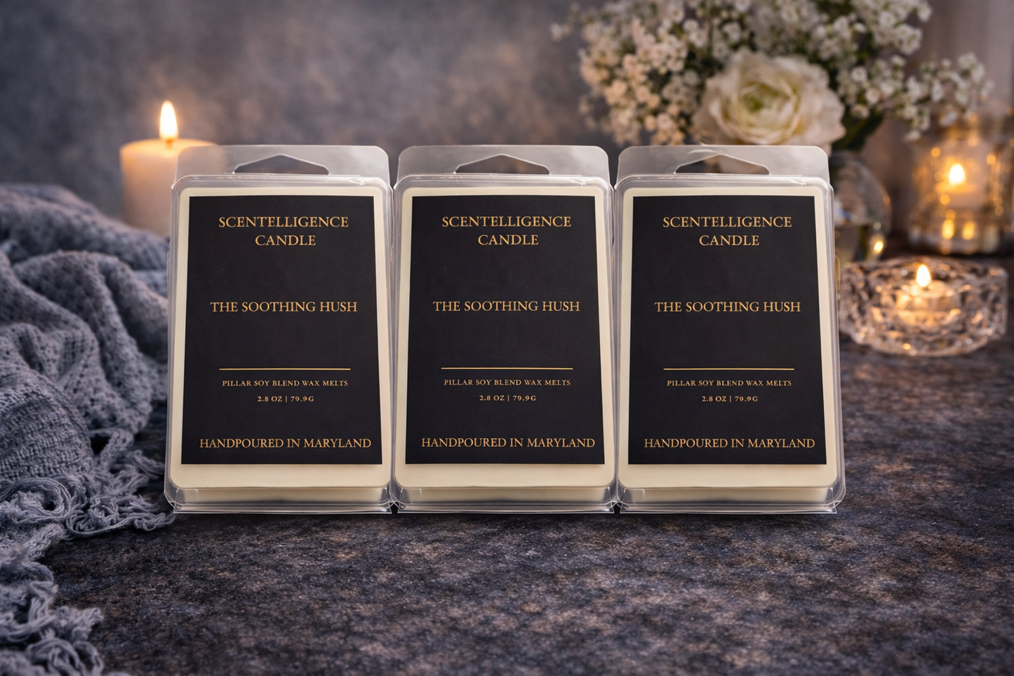 The Soothing Hush Wax Melt – Orange, Cinnamon & Herbal Musk
