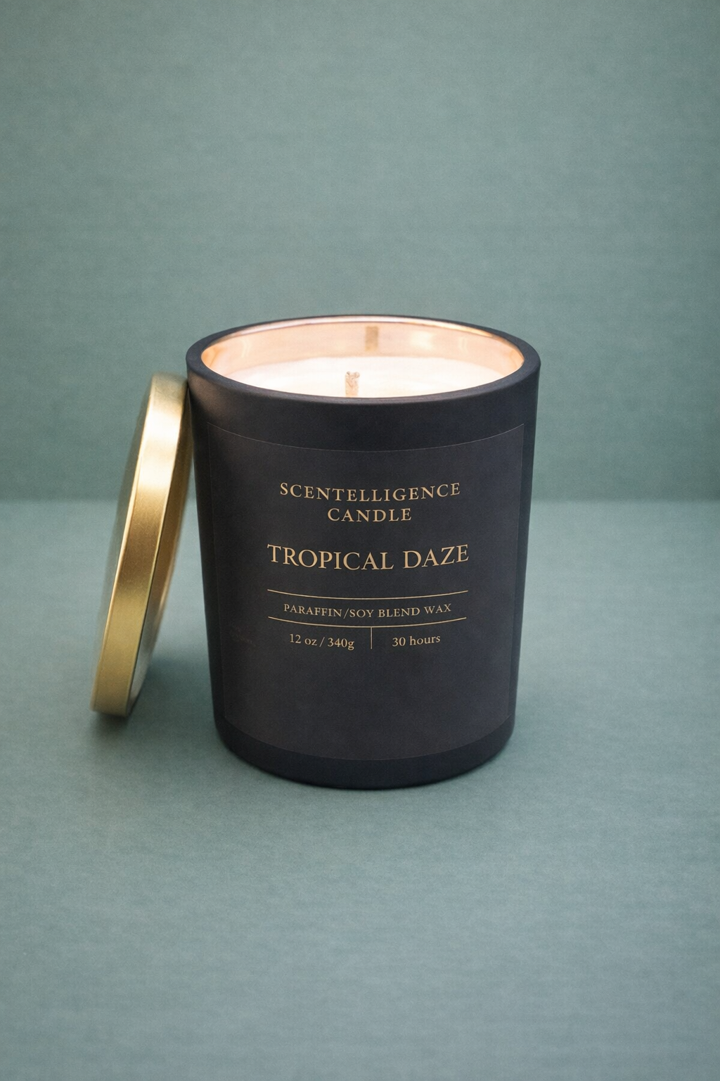 Tropical Daze Candle – 12oz Hand-Poured | Pineapple, Sage & Green Leaves Paraffin/Soy Blend