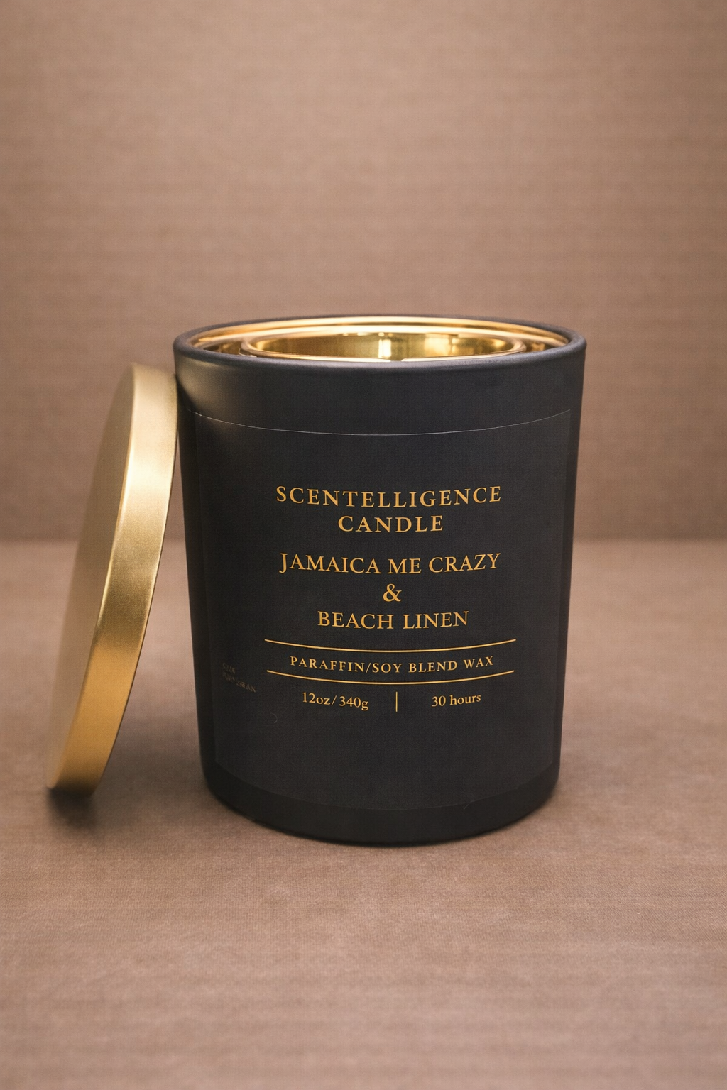 Jamaica Me Crazy & Beach Linen Candle – 12oz Hand-Poured | Tropical Fruits, Rum & Coconut Paraffin/Soy Blend
